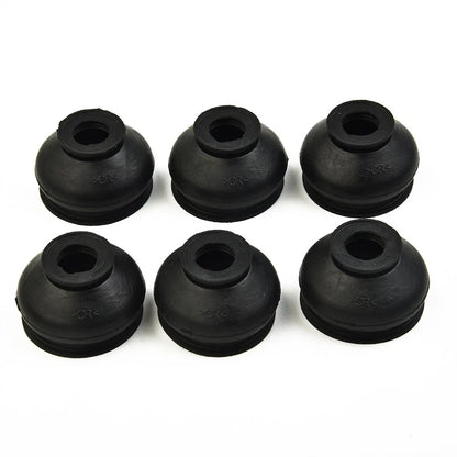 6pcs HQ Rubber Tie Rod End-Ball Joint Dust Boots Dust Cover Boot Gaiters Black