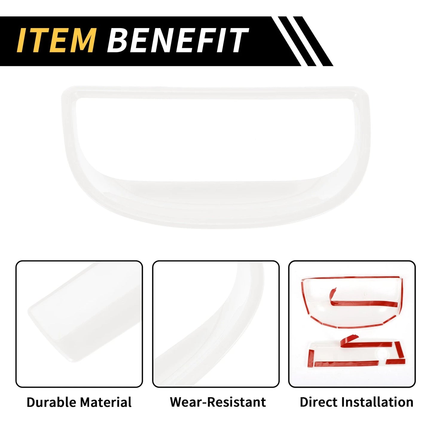 Glove Box Handle Switch Cover Trim for Jeep Wrangler JK (2007–2017) White