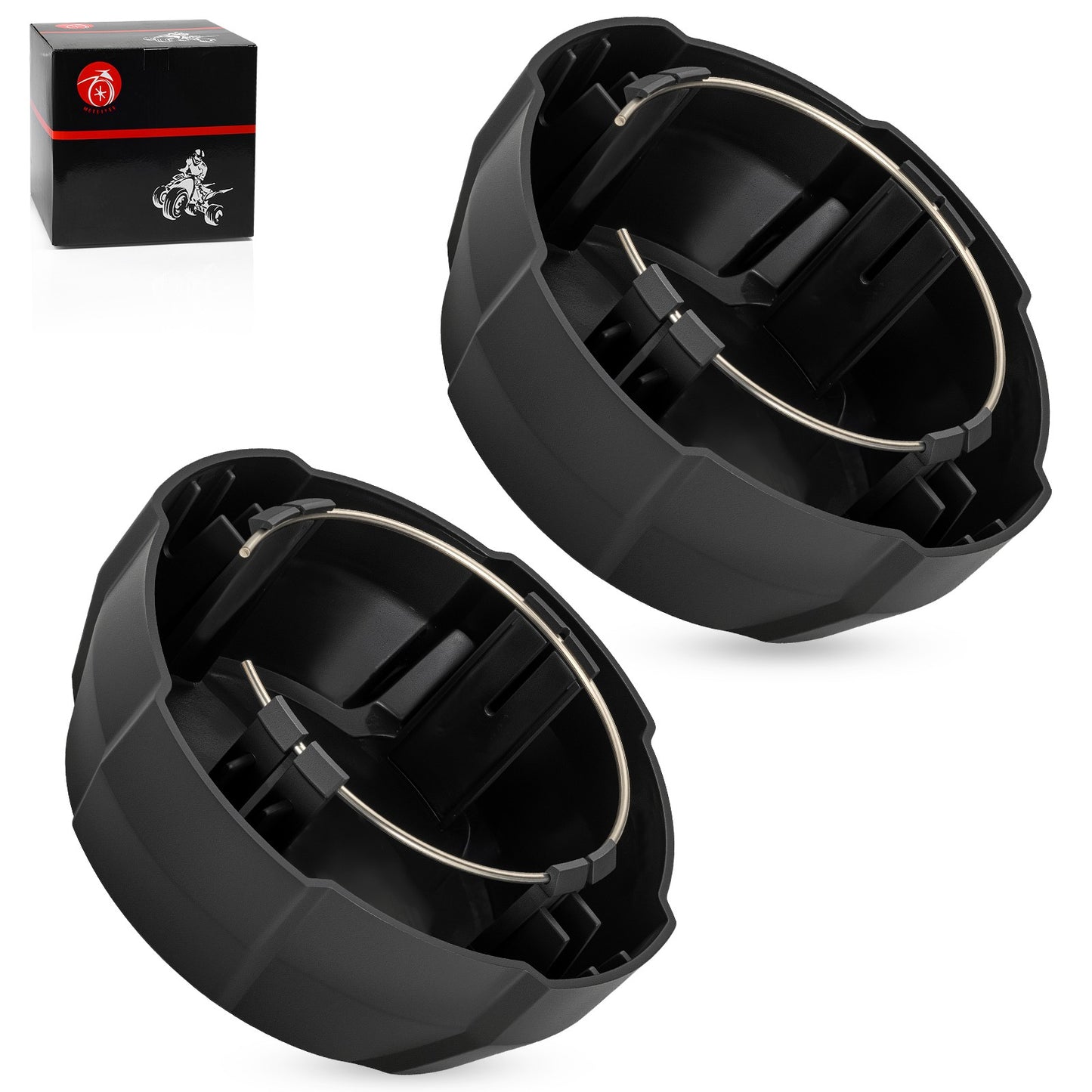 2X Rear Matte Black Rim Cap for Polaris Ranger Crew SP 570 (2022–2025)