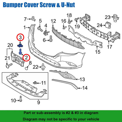 10 x Fender Liner Bumper Cover Splash Shield Screws for Mazda CX-3, CX-5