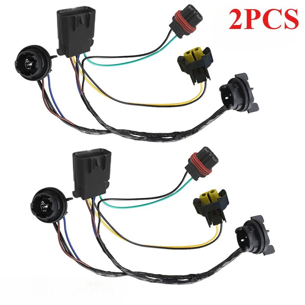 2 x Headlight Wiring Harness for Chevrolet Silverado 1500 HD (2007–2013)