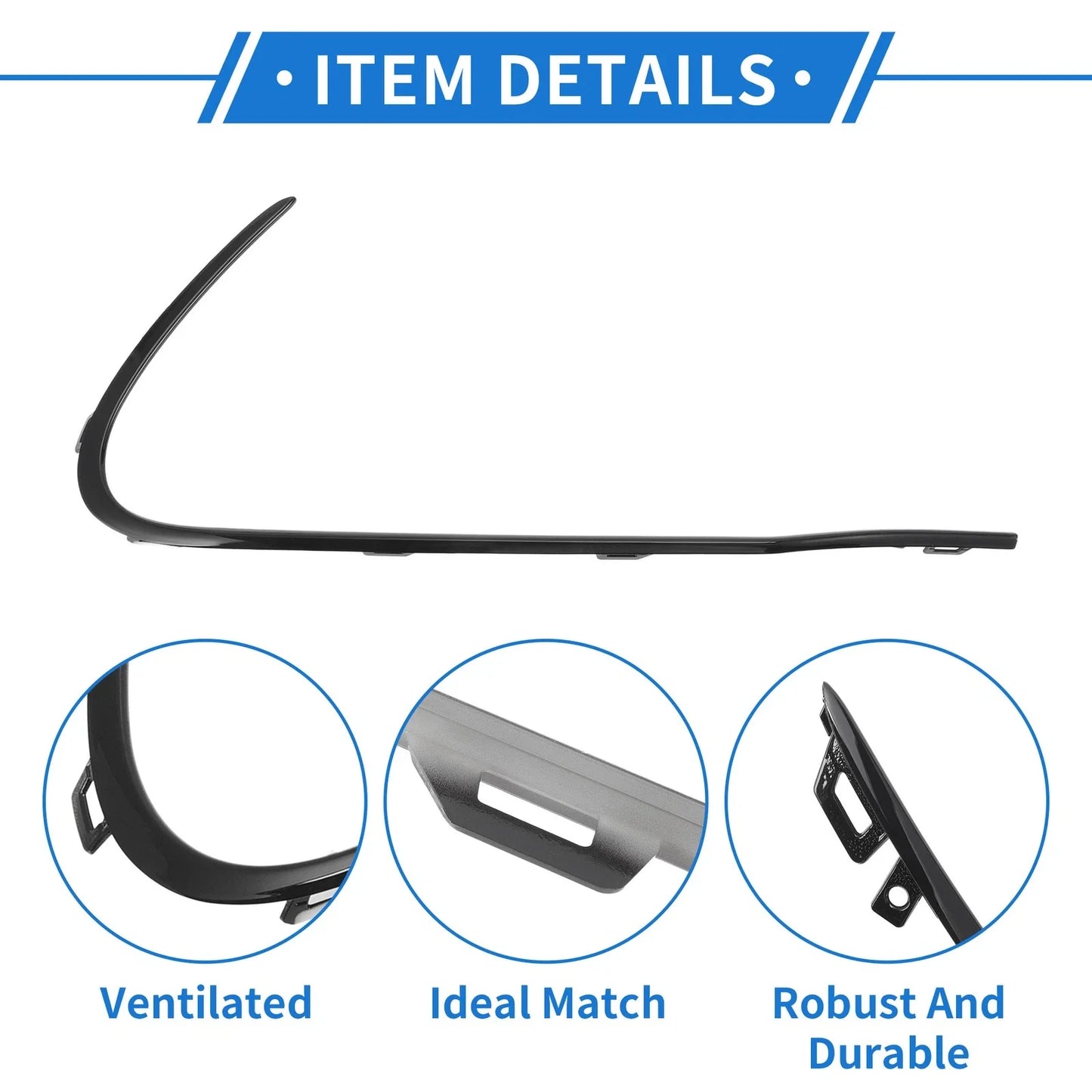 Front Right Bumper Grille Trim for Mercedes-Benz W223/S 4Matic (2021-2024)