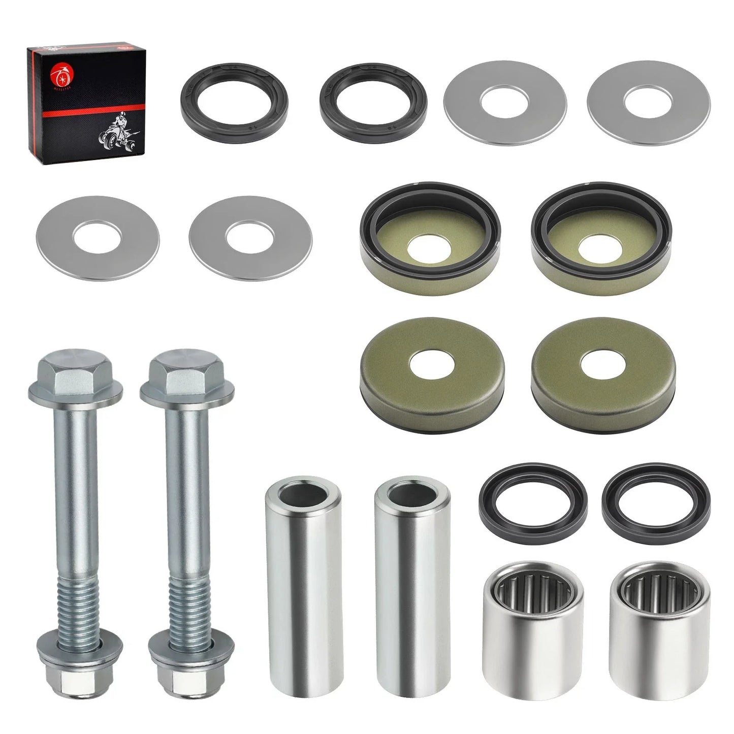 Front Lower A-Arm Bushing Seal Kit & Bolts for Suzuki Z400 LTZ400 (2003–2009)