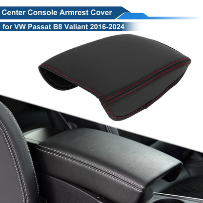 Armrest Cover for VW Passat B8 (2015–2023) Anti-Scratch Black Red