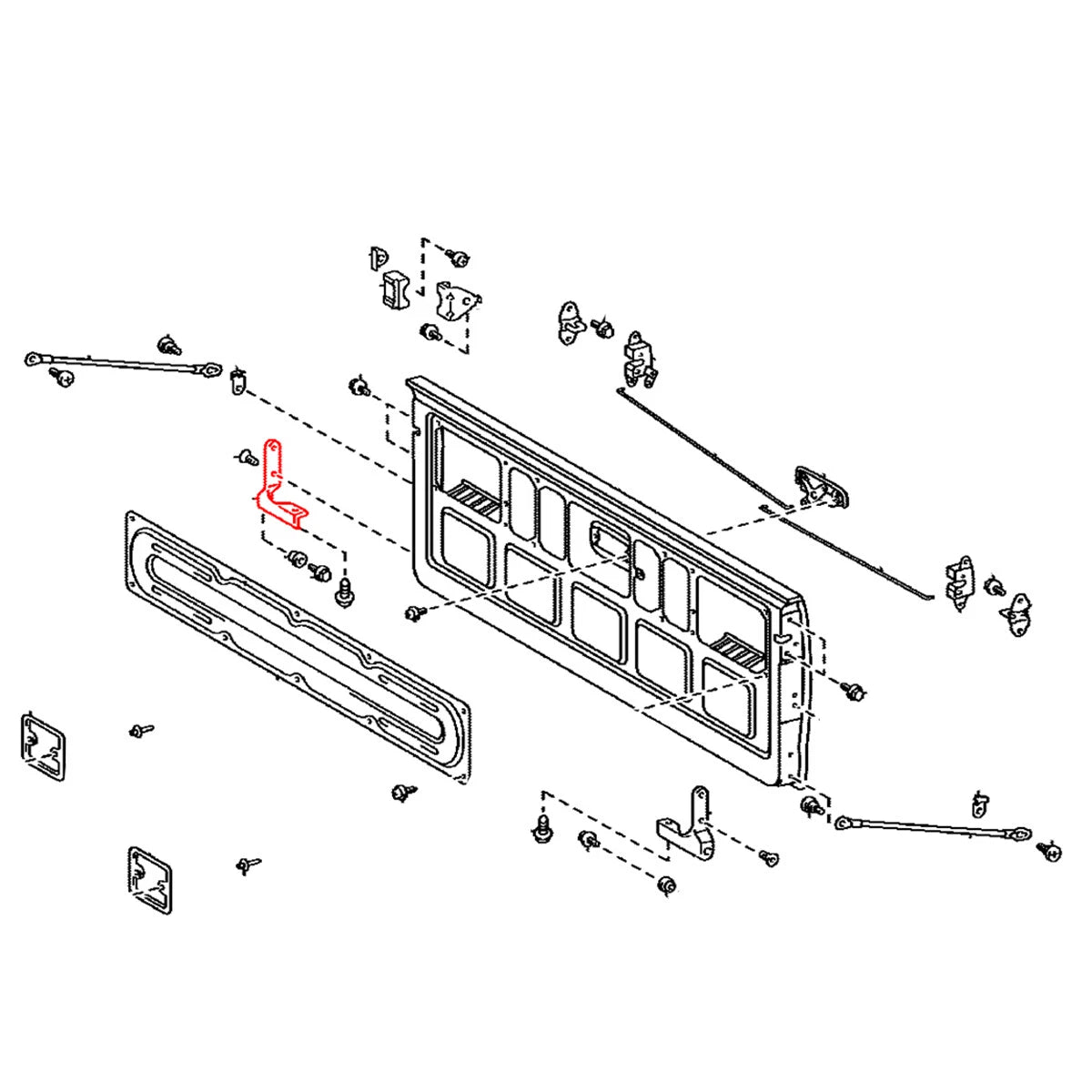 Rear Tail gate Hinges for Toyota Hilux2015-2023