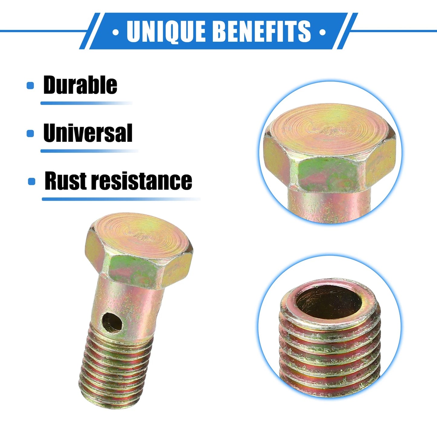 Set of 1 Turbo Brake Line Fitting Adapter for Car M12x1.5 (32mm)