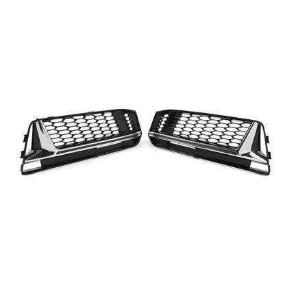Honeycomb Mesh Fog Light Grille Cover for Audi A4 B9 S4 (2016-2018)