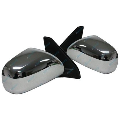 LH+RH Chrome Electric Mirrors for Toyota Landcruiser Prado 120 Series '02-'09