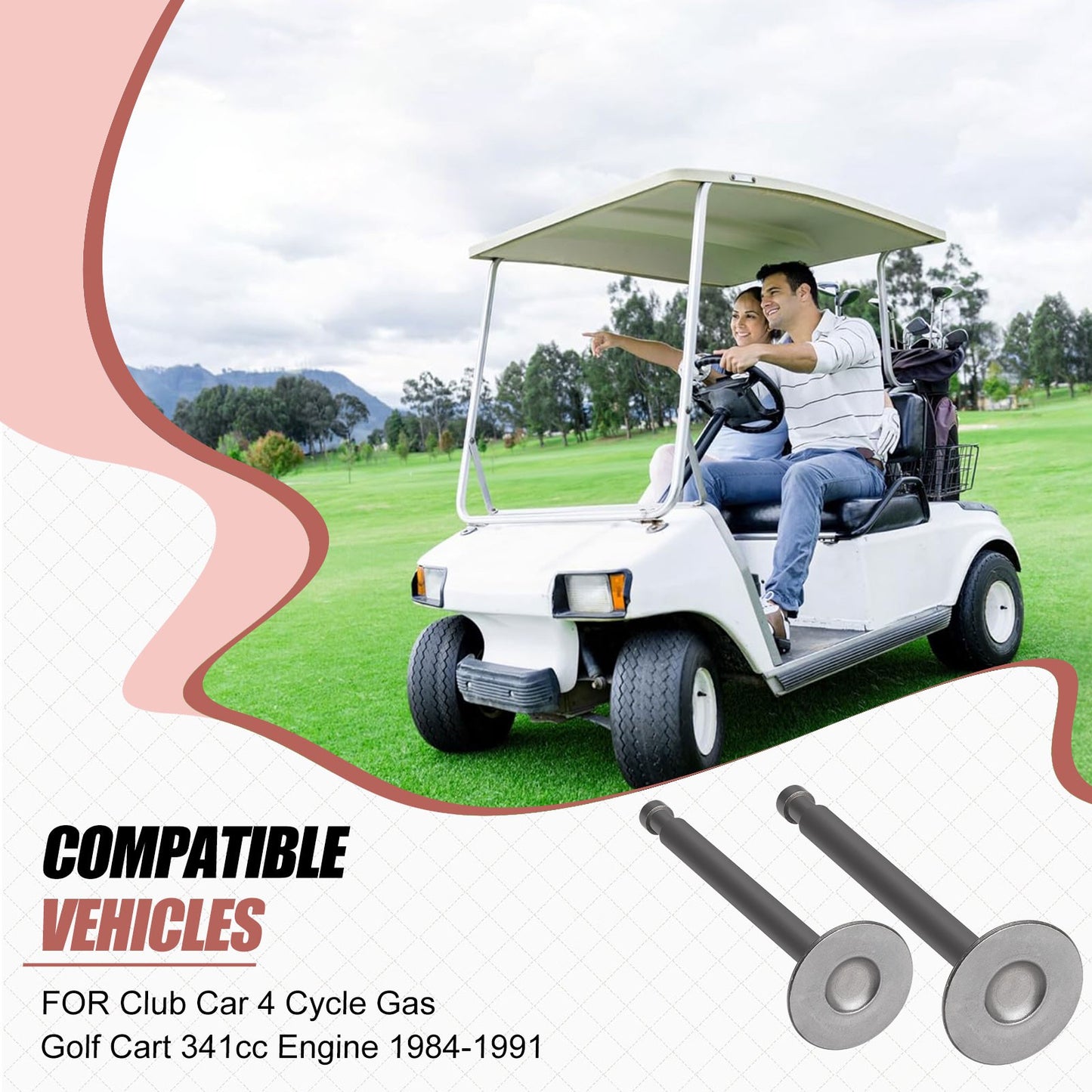 Exhaust Intake Valve for Club Car Golf Cart 341cc (1984–1991)