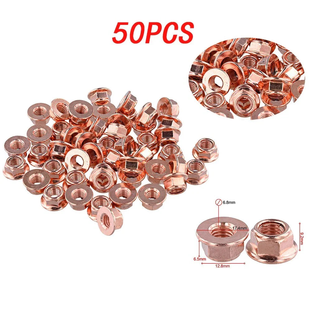 Lock Nuts / 50 x M8x1.25 / Exhaust Manifold for Car