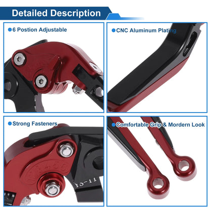 Adjustable Brake Clutch Levers for Honda X11 (1999–2002) Red Black