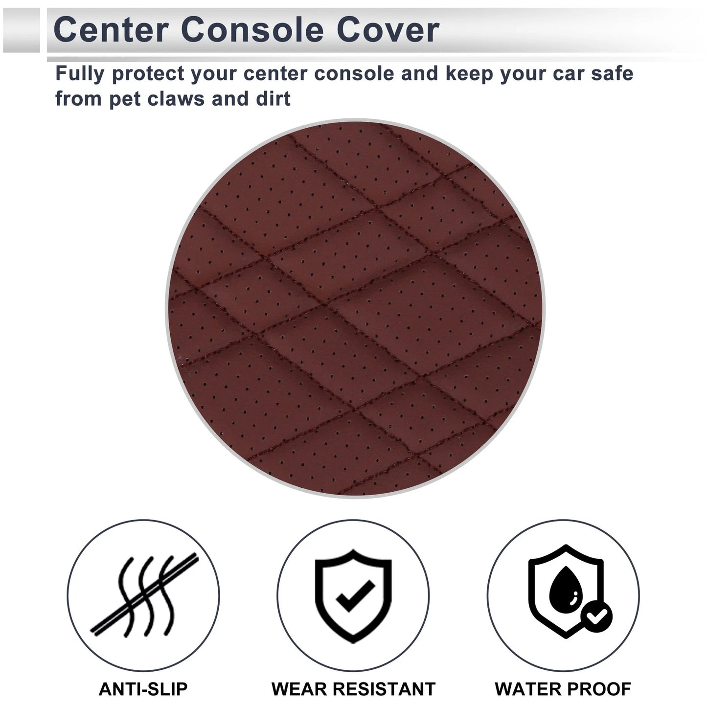 Center Console Cover for BMW X1 (2016–2022) Wine Red 1 Pc