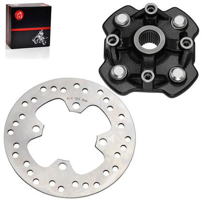 2 x Wheel Hub & Brake Disc for Honda Rancher TRX420FM 4X4 (2014–2024)