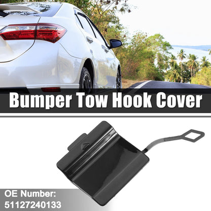 Rear Bumper Tow Eye Cover Cap for BMW 550i (2011 - 2013) Black