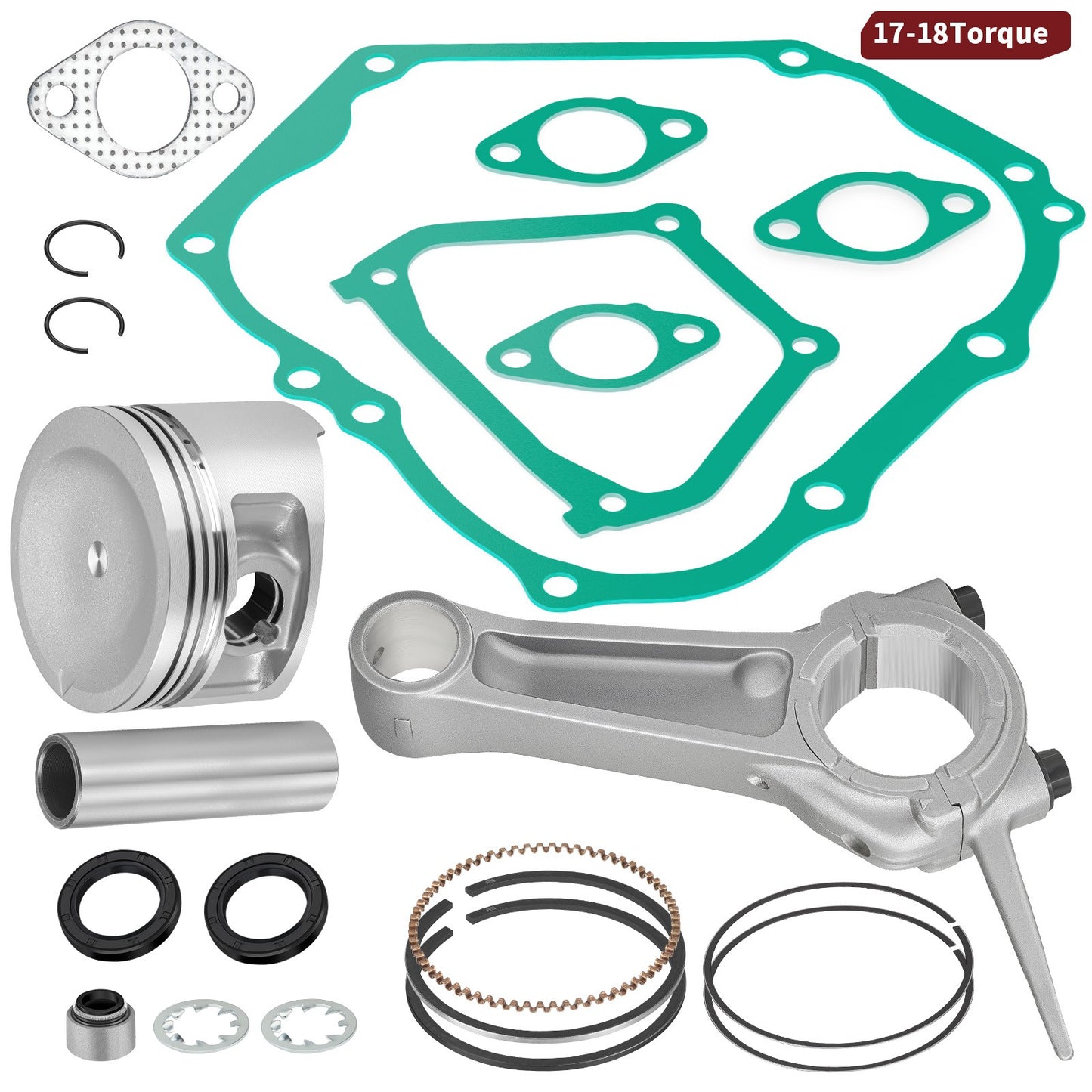 Piston Gasket Rebuild Kit for Yamaha Golf Cart G16-G20 (301CC)