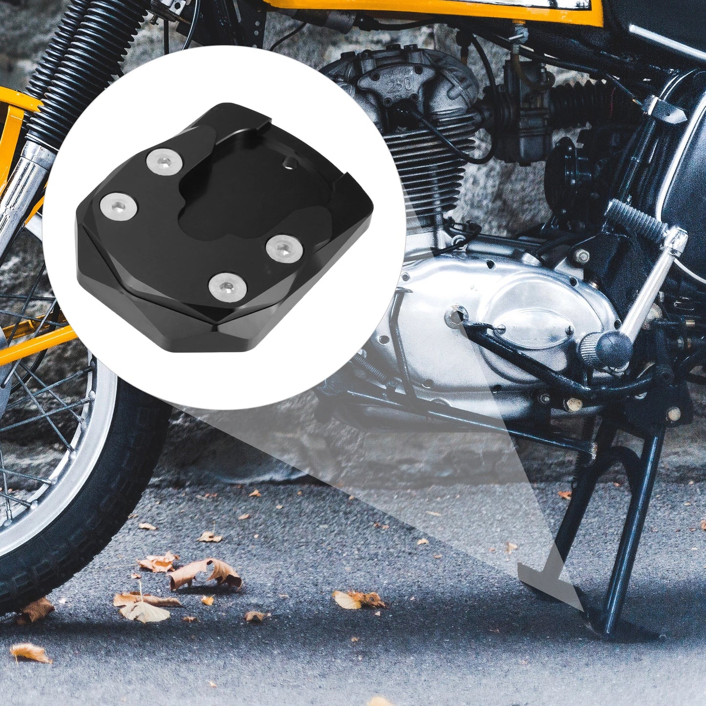 Set of 1 Kickstand Side Stand Pad for Yamaha YZF-R15 (2017–2022)