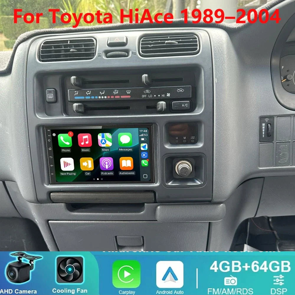 Wireless Carplay Android Auto Head Unit for Toyota HiAce (1989-2004)