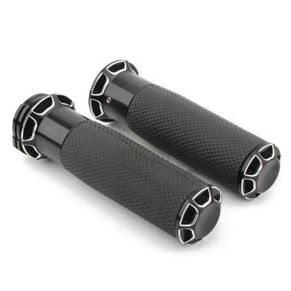 Black Handlebar Hand Grips for Harley Touring, Softail, Dyna
