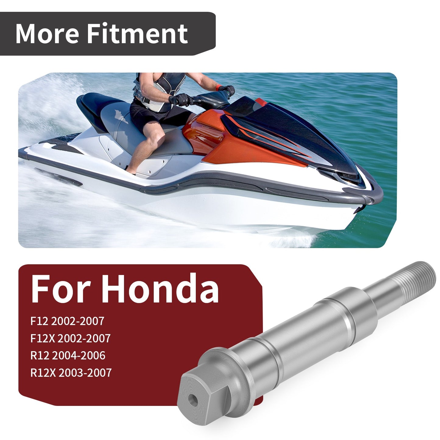 Impeller Shaft for Honda AquaTrax F12 F12X R12 R12X (2002–2007)