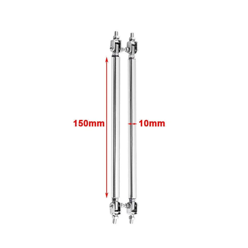 Adjustable Front Bumper Lip Splitter Strut Rod Tie Support Bar for 2015-2023