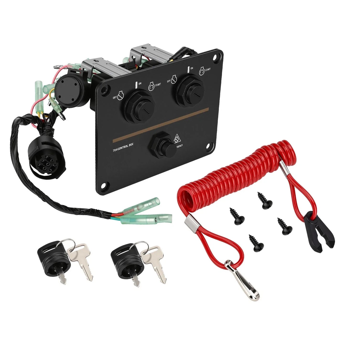 Dual Twin Ignition Key Kill Switch for Yamaha Outboard