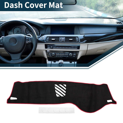Dashboard Cover Mat for BMW 5 Series F10 F11 (2010–2017) Black Red