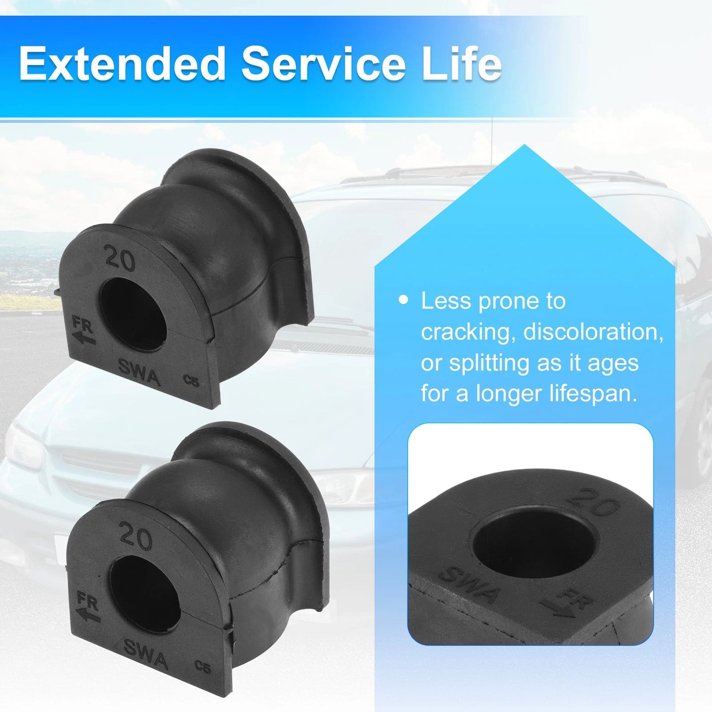 2X Stabilizer Sway Bar Bushing Kit for Honda CR-V (2002–2006) K200519