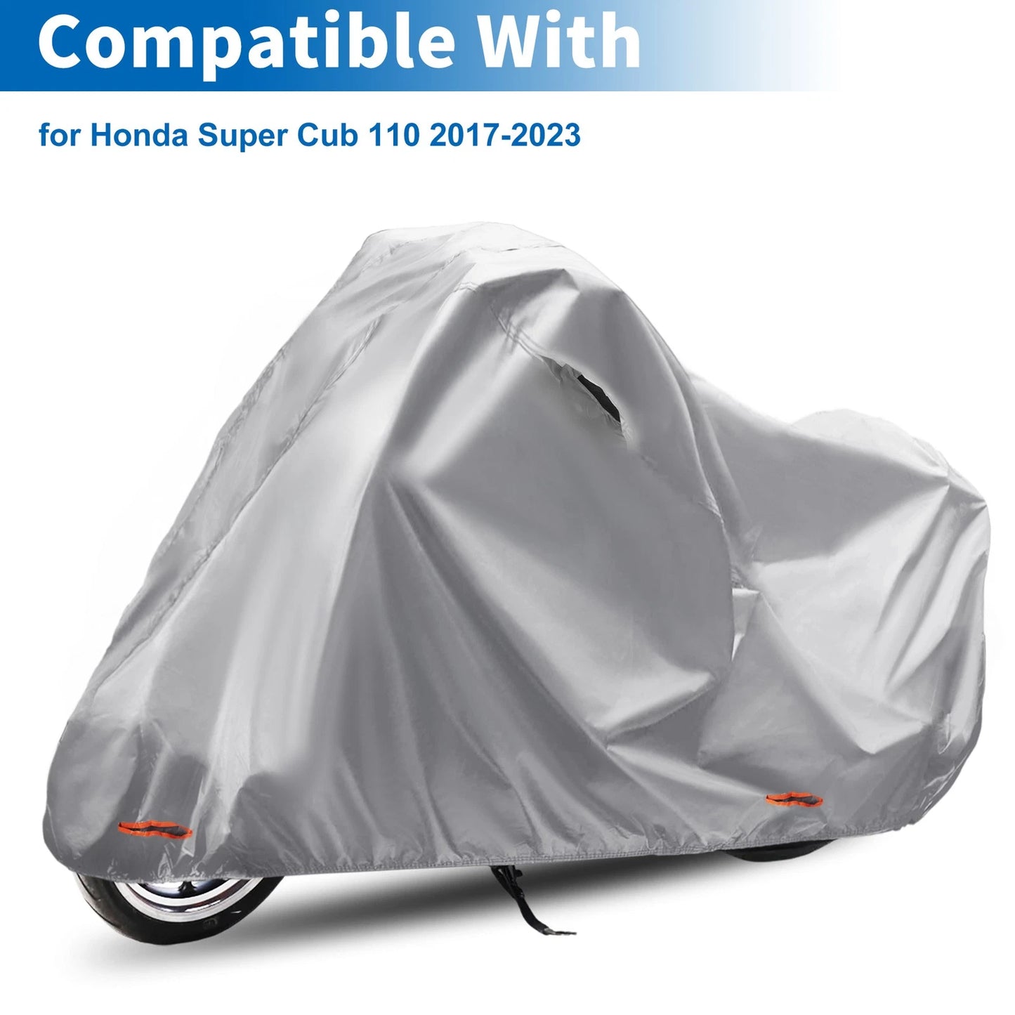 Motorcycle Cover 210D-PU Grey for Honda Super Cub 110 (2017–2023)