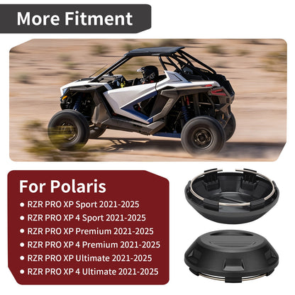 2 Center Hub Wheel Caps for Polaris RZR PRO XP 4 Sport (2021–2025)