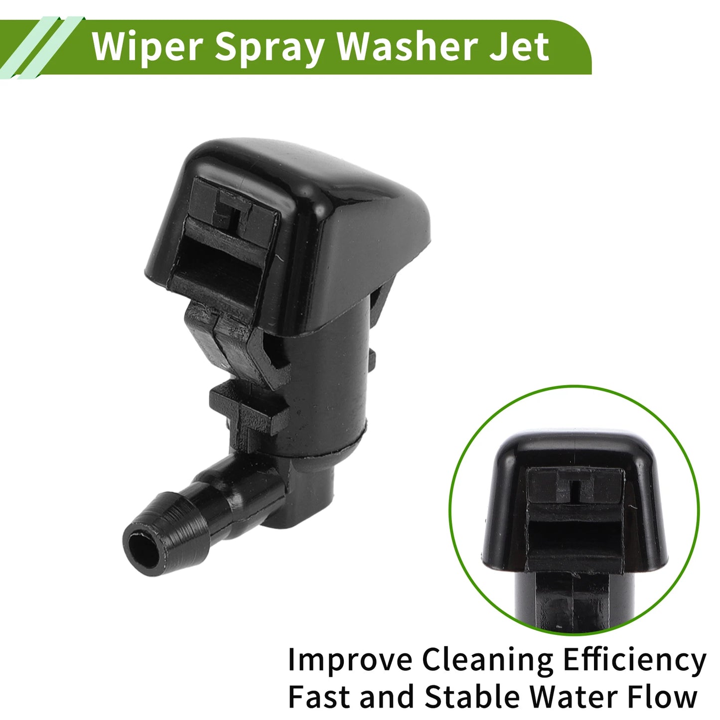 Windshield Washer Nozzle with Hose Connector for Ford