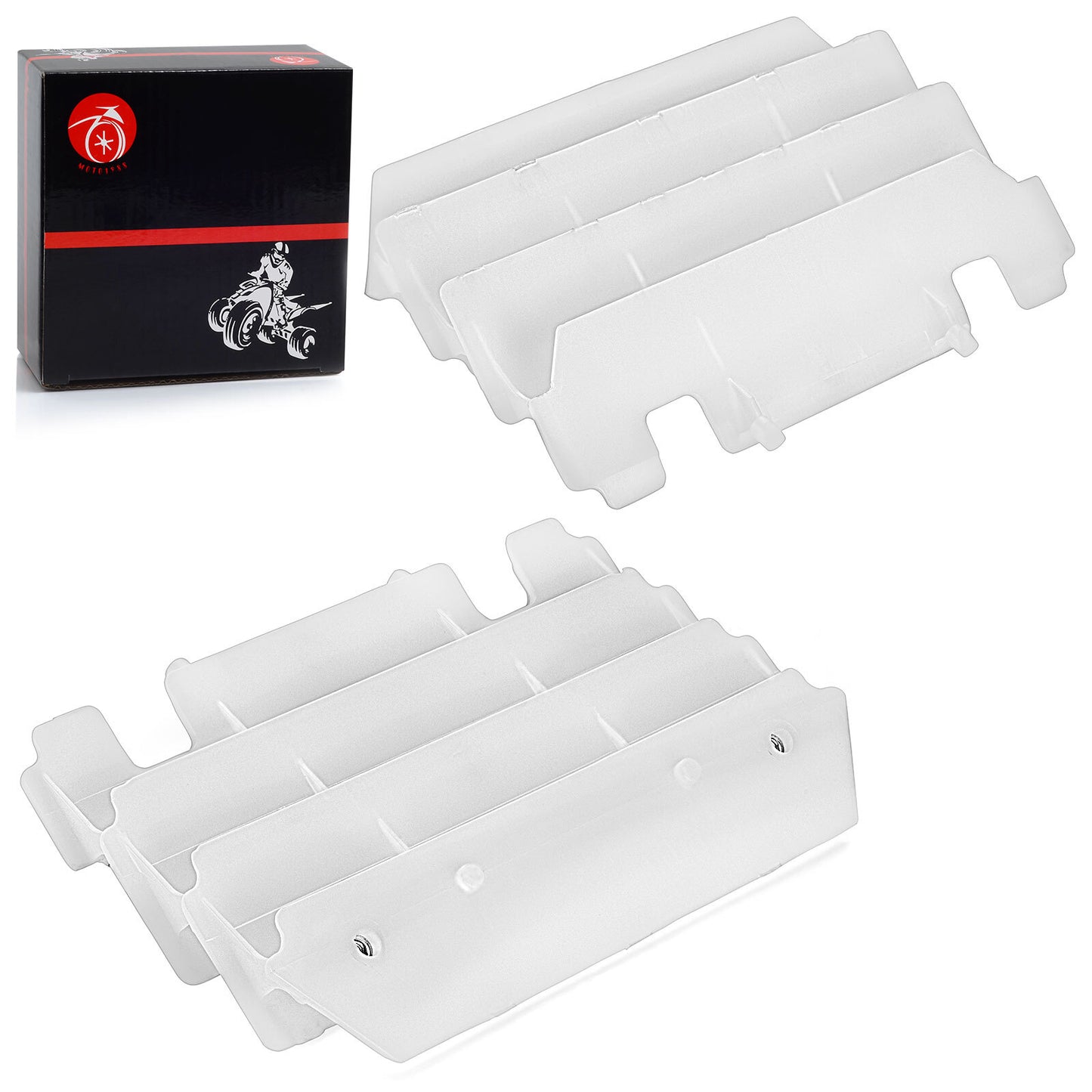 Set of 2 Radiator Covers for Kawasaki KX125 KX250 (1997–2005) White