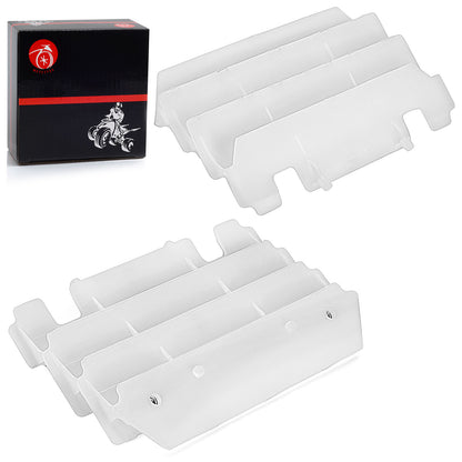 Set of 2 Radiator Covers for Kawasaki KX125 KX250 (1997–2005) White