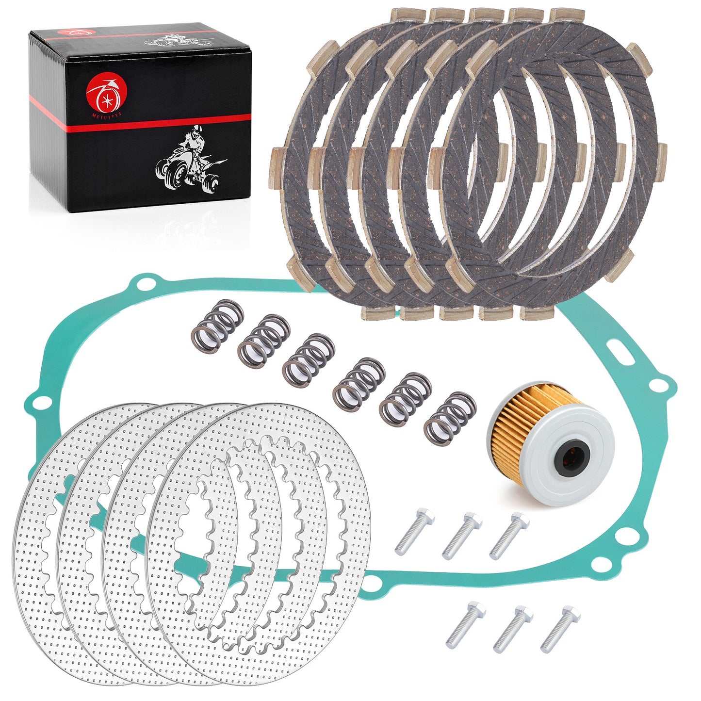 Clutch Friction Steel Plates Kit & Gasket for Suzuki DRZ110 (2003–2005)