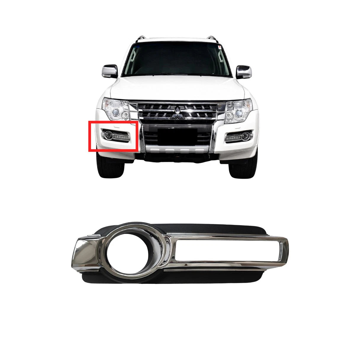 Fog Light Bezel Trim Right Side for Mitsubishi Pajero (2014–2021)