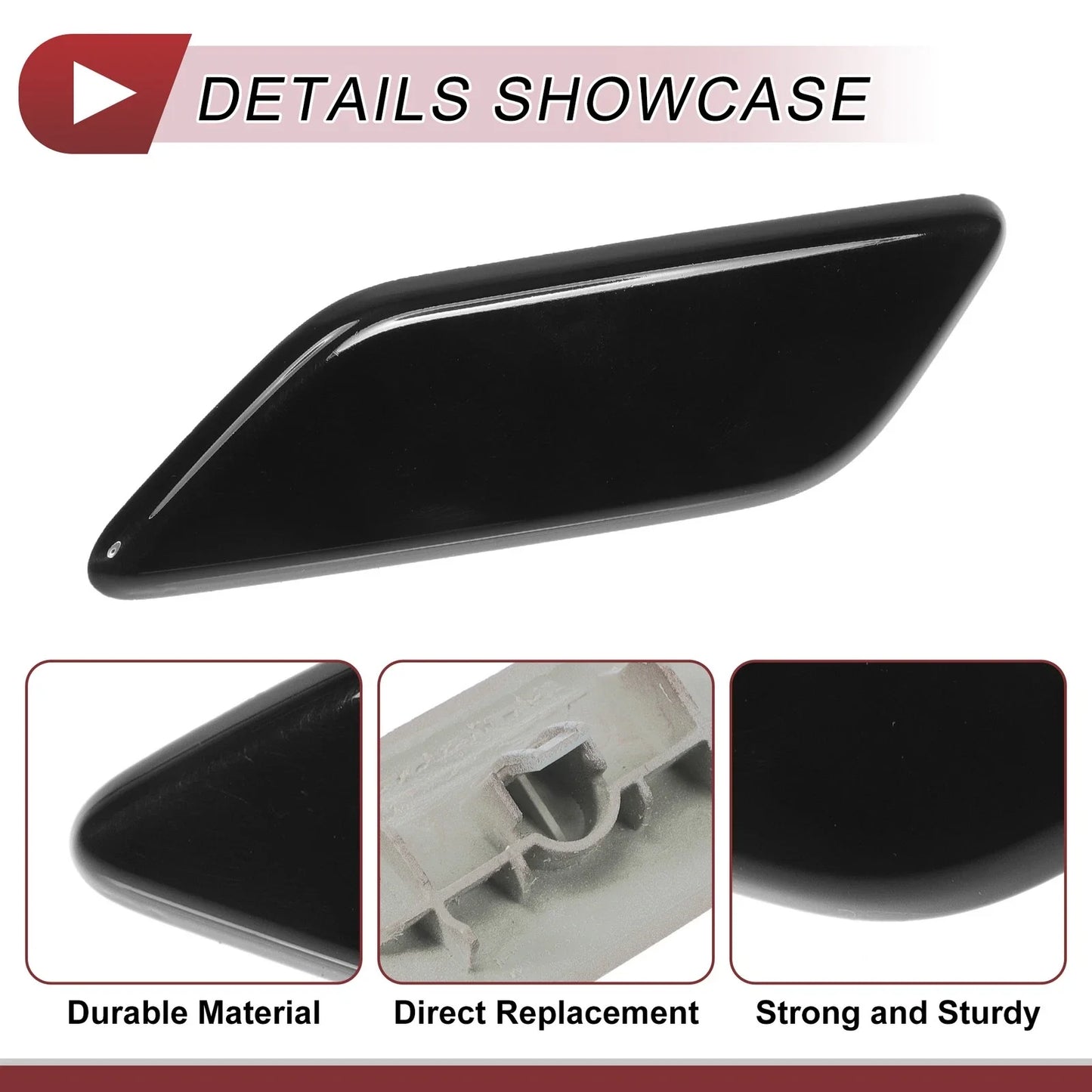 Front Left Washer Nozzle Cover for Honda CR-V 2015-2017 Black 1 x Cap