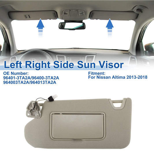 Set of 2 Sun Visors for Nissan Altima (2013–2018) No. 96401-3TA2A Beige