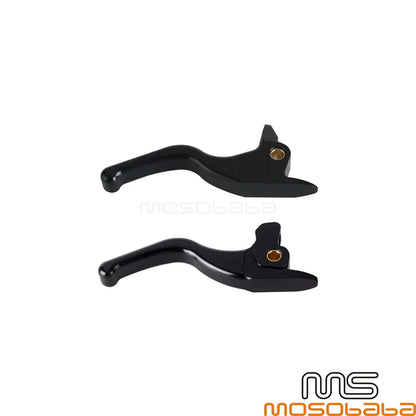 3 Finger 5.9" Black Brake & Clutch Levers for Harley Softail Fat Boy