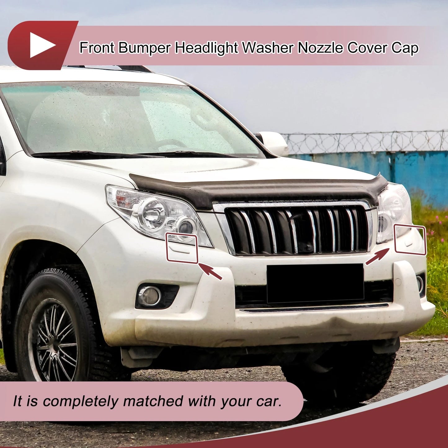 Front Bumper Headlight Washer Nozzle Cover Cap 8535460110 for Toyota Land Cruiser