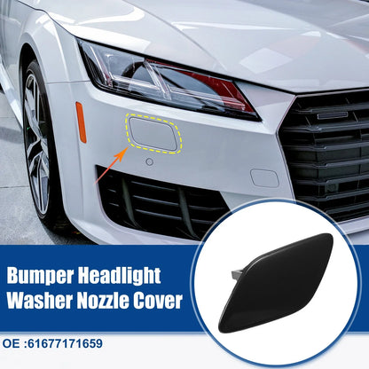 1 x Front Bumper Headlight Washer Cover Cap for BMW 335i Glossy Black