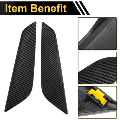 Set of 2 Air Flow Fender Vent Cover Trim for BMW 530e Sedan (G30) Carbon Fiber Black