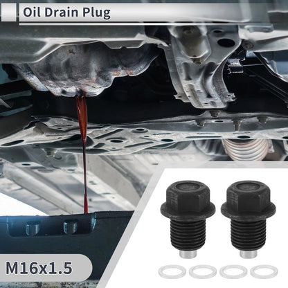 Set of 1 M16x1.5 Engine Oil Drain Plug with Gasket for Car Motorcycle