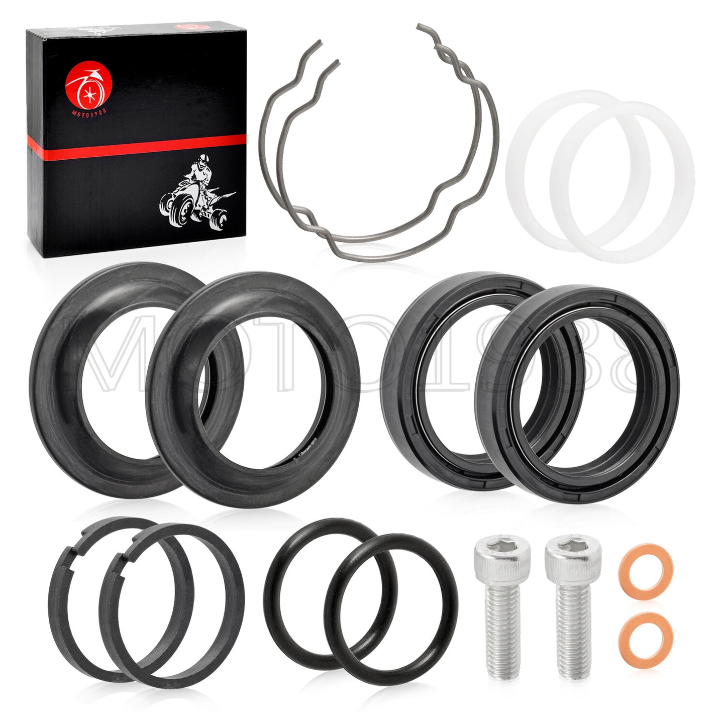 Front Fork Dust Oil Seals Rebuild Kit for Harley Sportster 883 1200 (1988–2023)