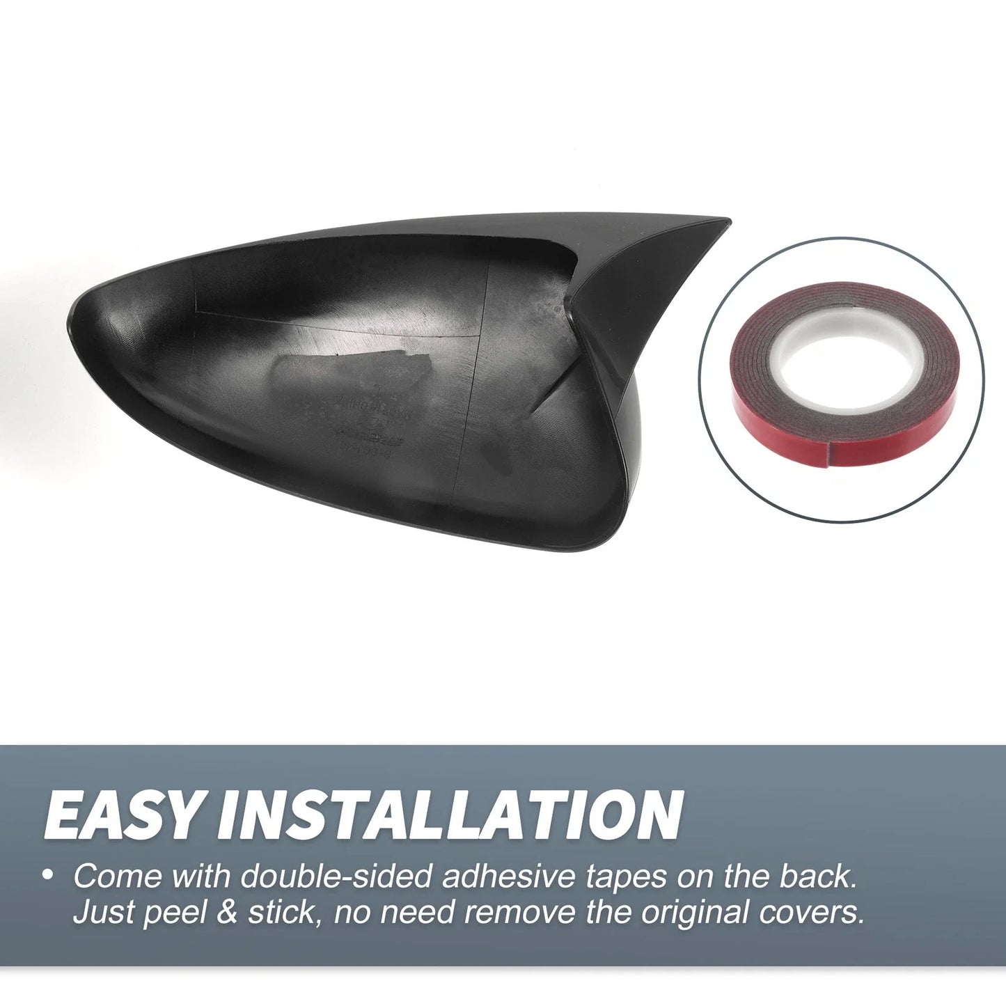 Rearview Mirror Cover Overlay Gloss Black for Chevrolet Cruze (2009-2015)