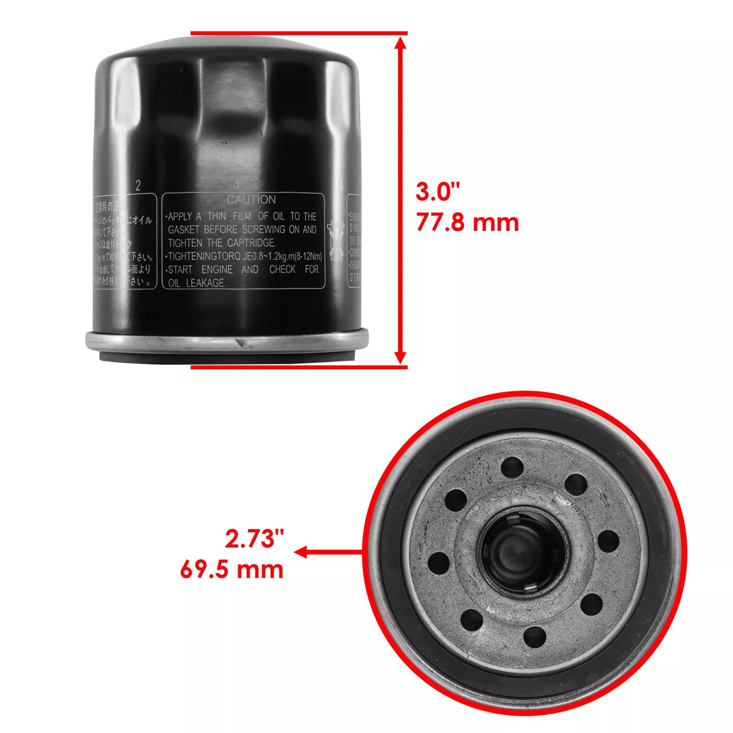 Oil Filter for Yamaha Engine (Replacement)