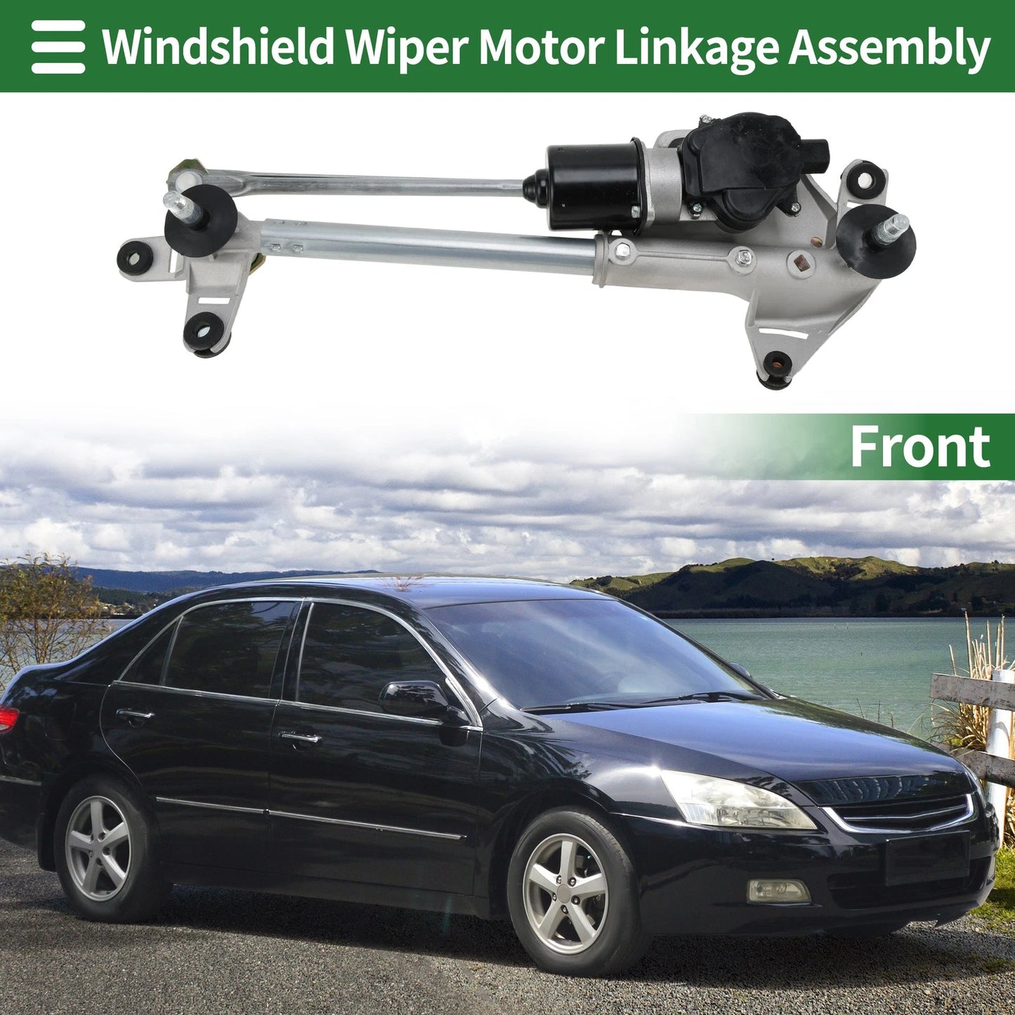 Front Windshield Wiper Motor Linkage Assembly for Honda Accord (2003–2007) No. 85-4028