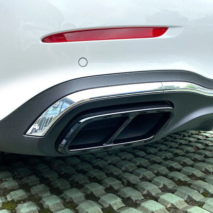 Black Exhaust Tip Trim Covers for Mercedes-Benz C-Class (2022–2025)
