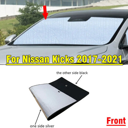 Front Windshield Privacy Sunshade Cover for Nissan Kicks (2017–2021)