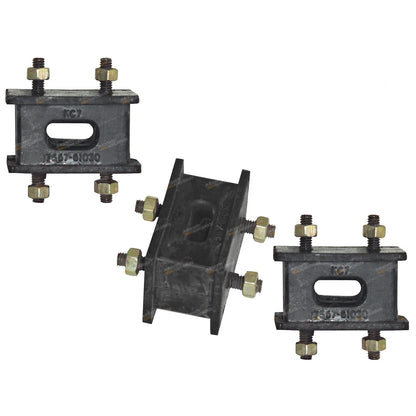 Set of 3 Rubber Exhaust Mounts for Toyota Landcruiser (1975–2007)