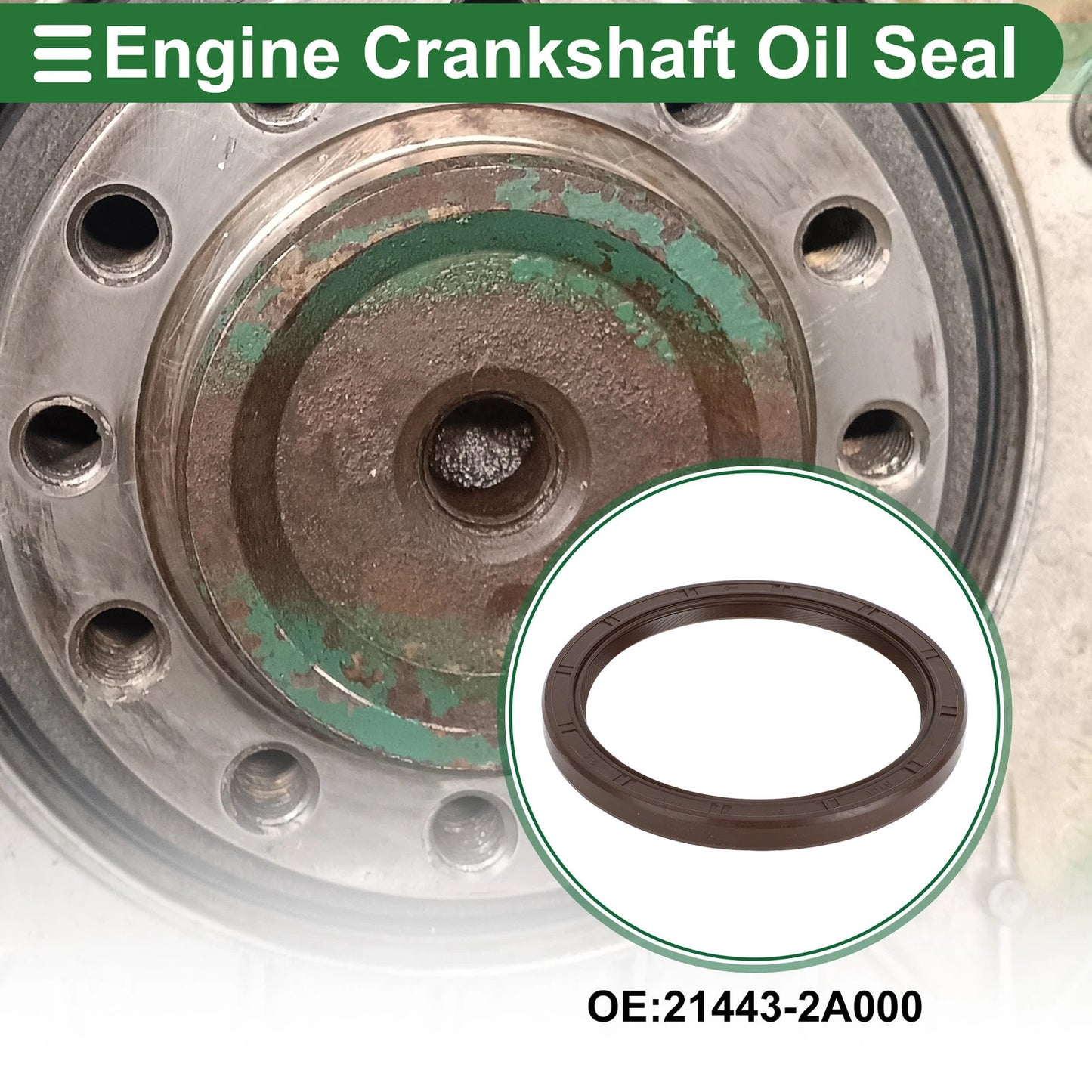 Rear Crankshaft Oil Seal for Hyundai Santa Fe (2013–2018) No. 21443-2A000