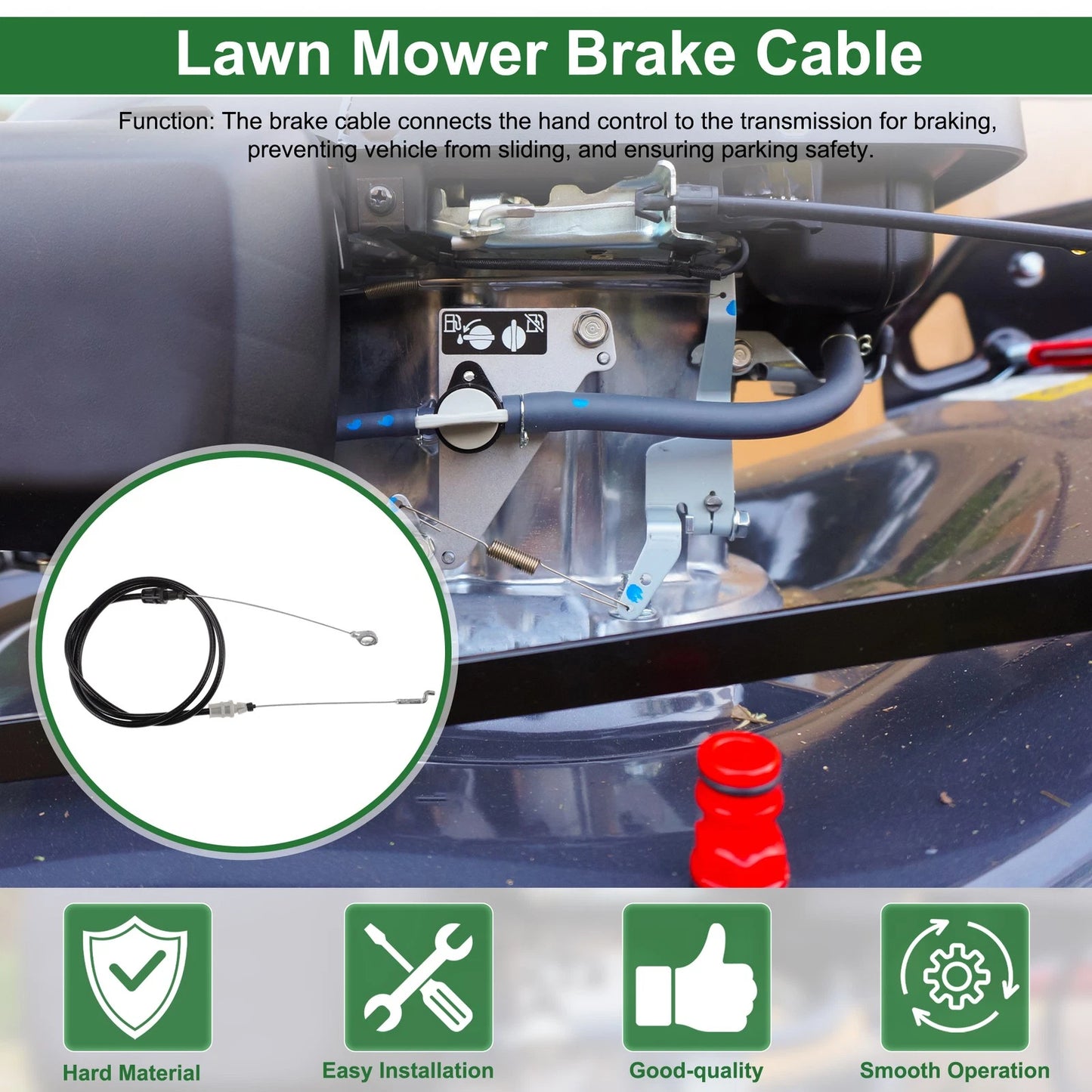 Brake Cable for Cub Cadet CC760ES (Replace 94605076A)